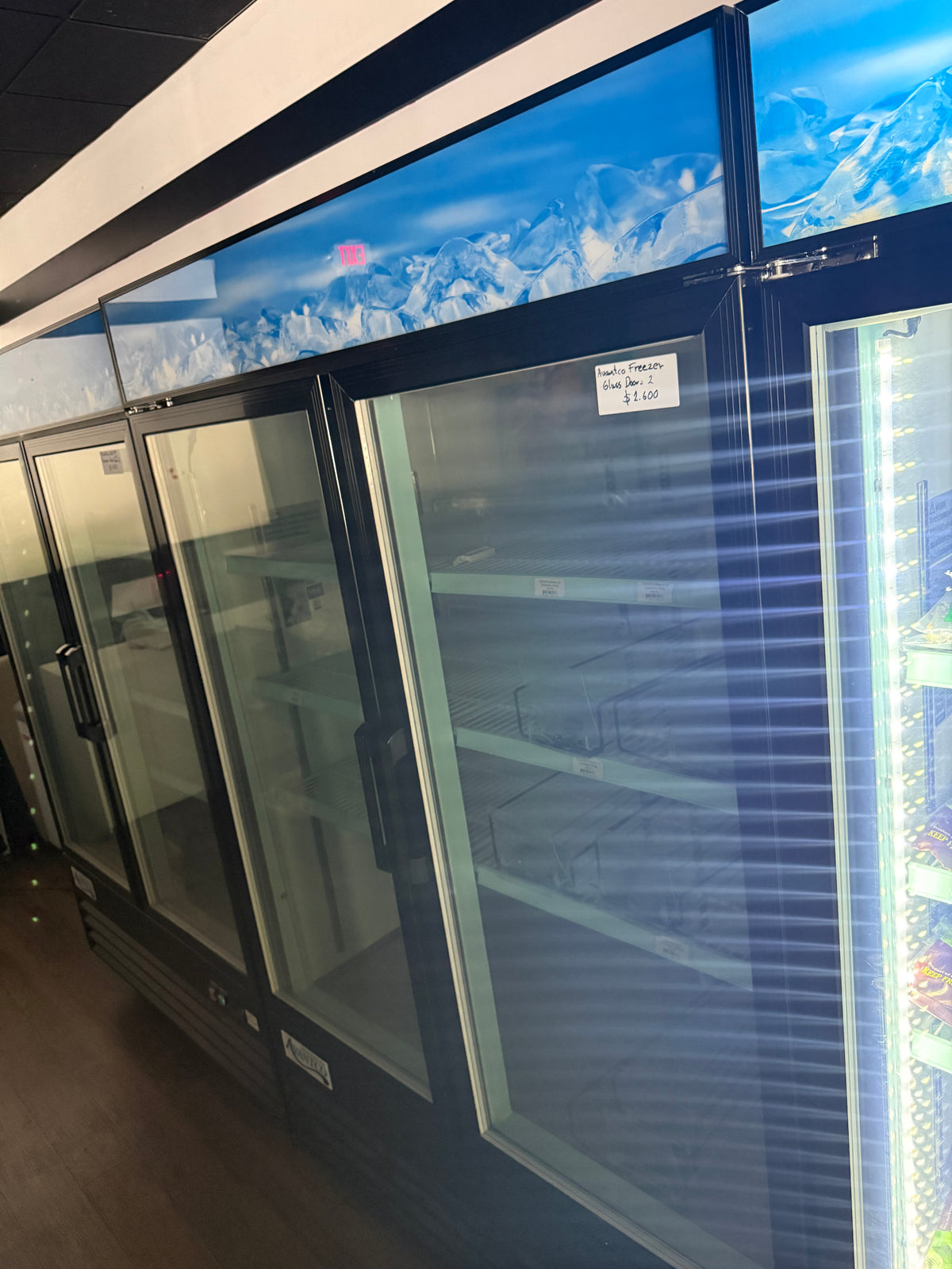 Avantco Glass 2 Door Merchandiser Freezer