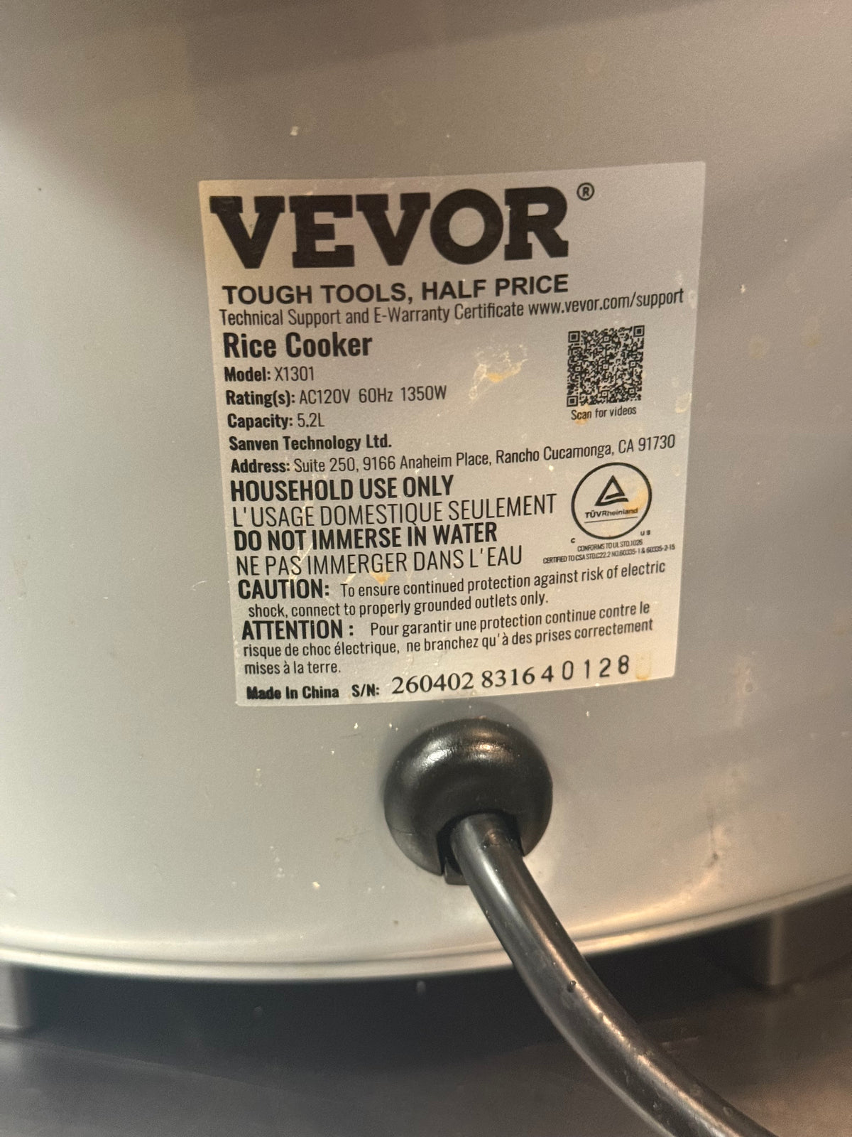 VEVOR Rice Cooker